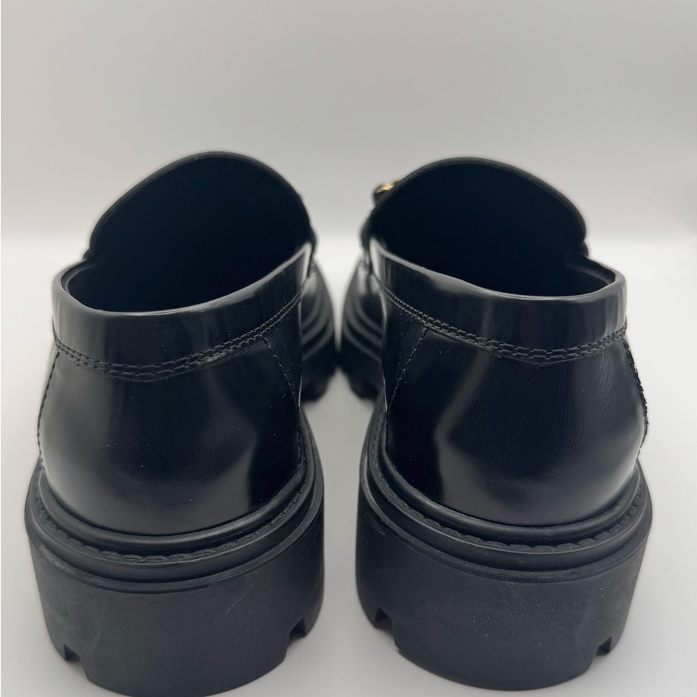 Tod's Fringed Loafers in Black Leather- size 37.5 - Picture 7 of 11